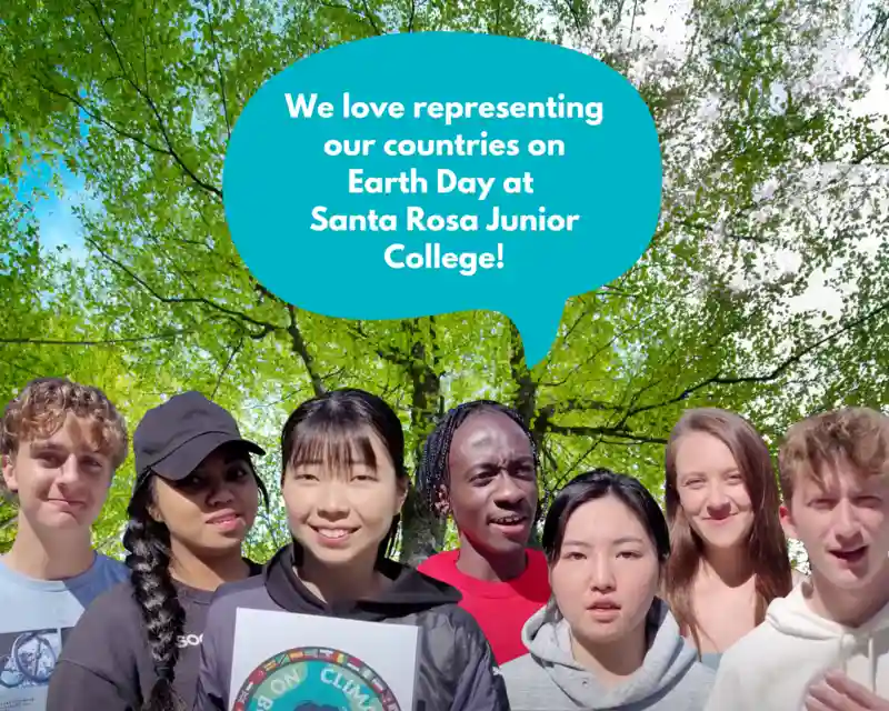 国际学生一起庆祝地球日